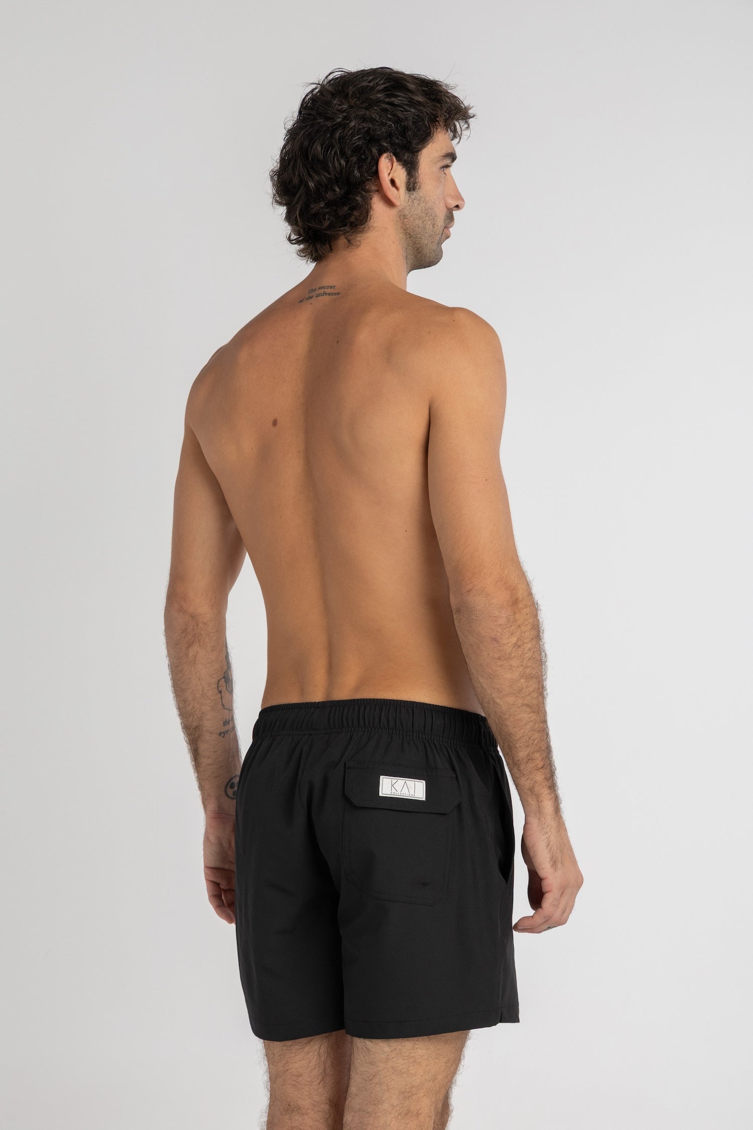 Solid Black Swim Shorts (4 Way Stretch)