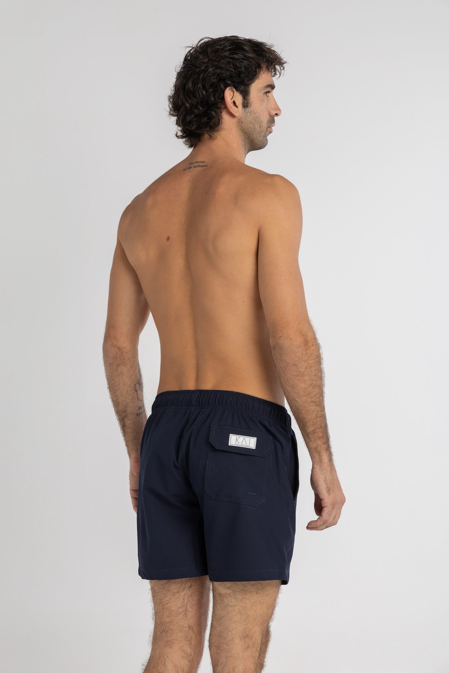 Solid Navy Swim Shorts (4 Way Stretch)