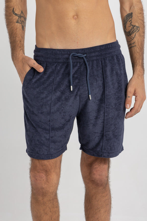 Navy Terry Towel Short
