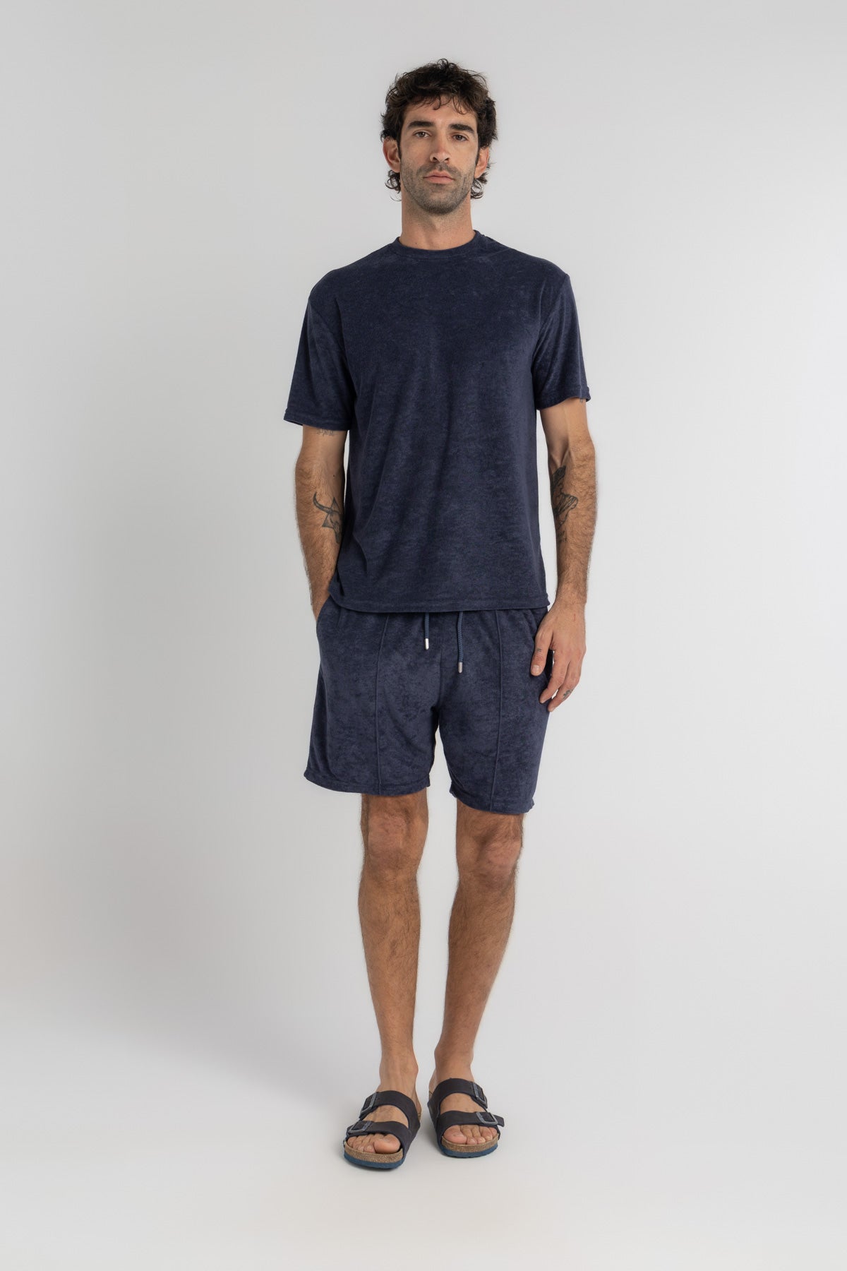 Navy Terry Towel T-Shirt