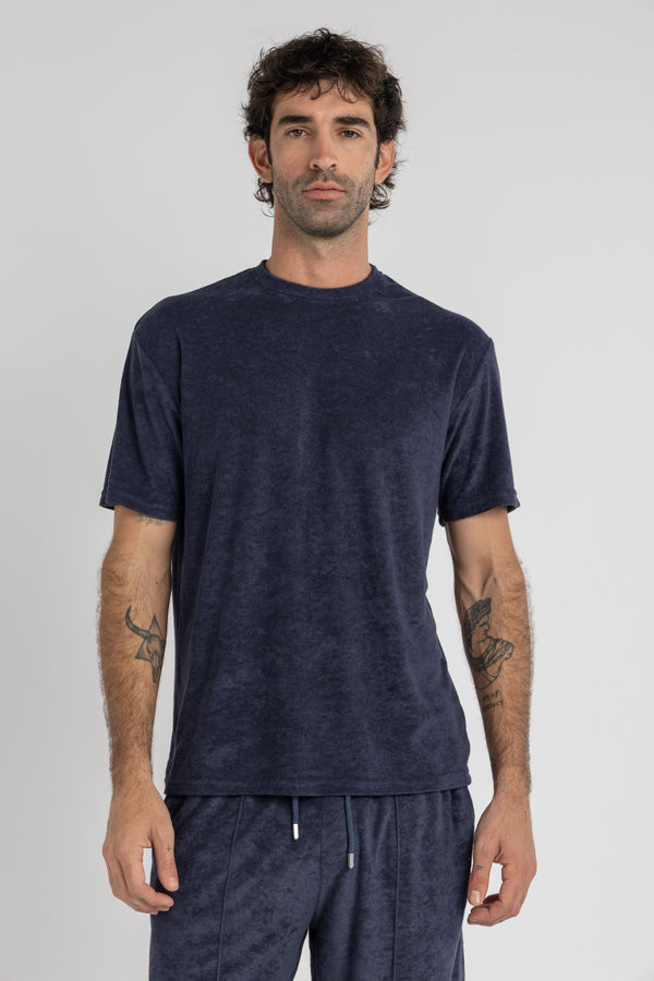 Navy Terry Towel T-Shirt