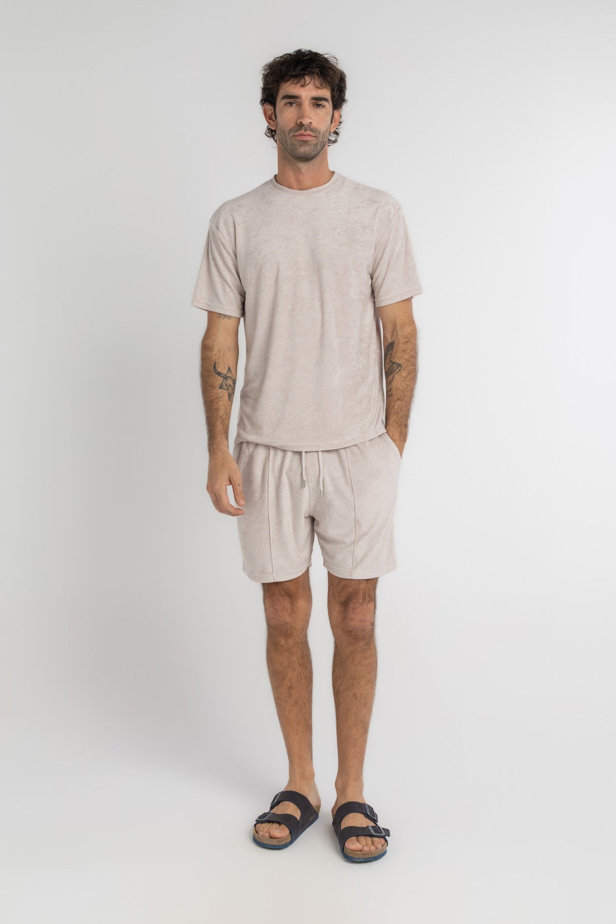 Taupe Terry Towel T-Shirt