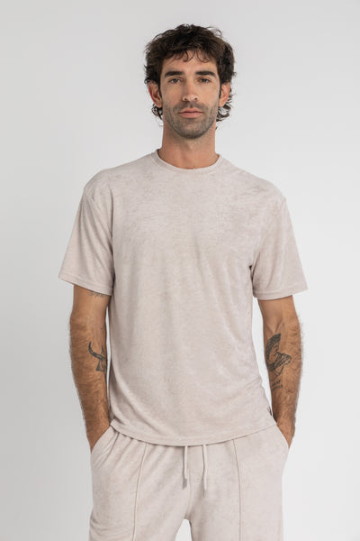 Taupe Terry Towel T-Shirt
