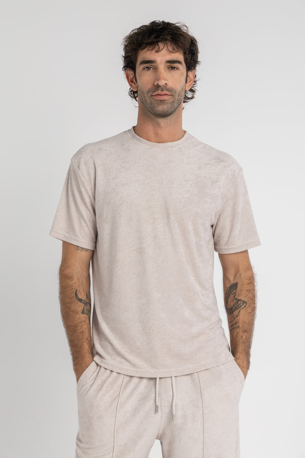 Taupe Terry Towel T-Shirt