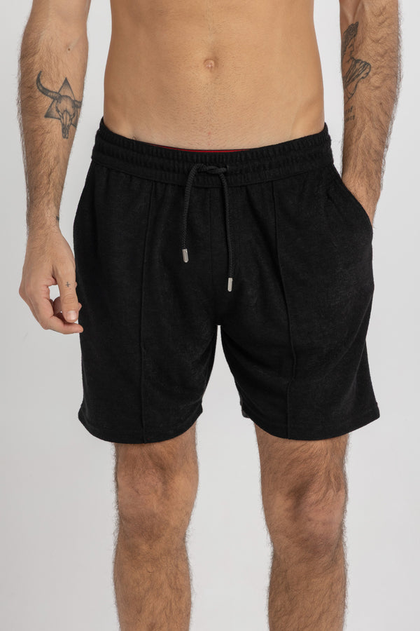 Black Terry Towel Short