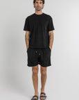 Black Terry Towel Short