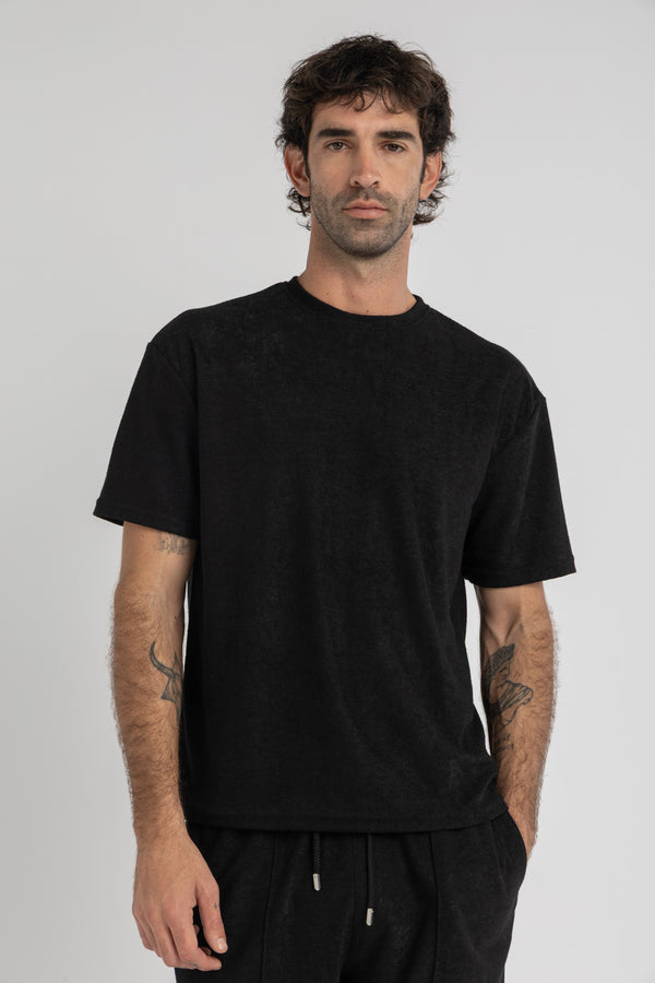 Black Terry Towel T-Shirt