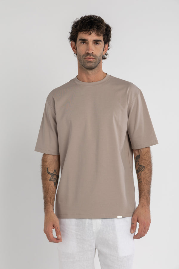 Taupe Premium Oversized T-Shirt