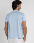 Baby Blue Mercerised Cotton T-Shirt