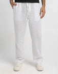 White Wide Leg Linen Pants