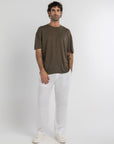 Khaki Pure Linen T-Shirt