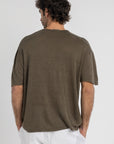 Khaki Pure Linen T-Shirt
