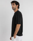 Black Pure Linen T-Shirt