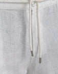 Men`s White Linen Pants