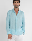 Men's Mint Linen Shirt