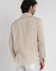 Men's Beige Linen Shirt