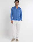 Caeser Blue Linen Shirt