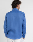 Caeser Blue Linen Shirt
