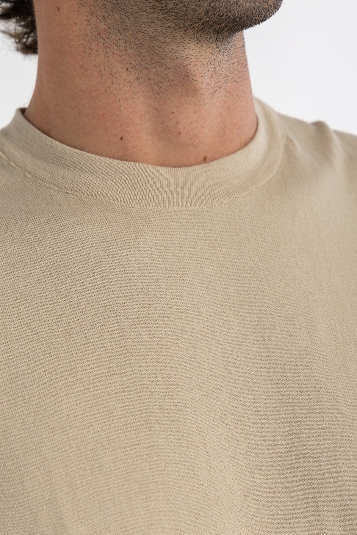 Beige Knitted T-Shirt