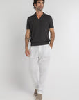 Charcoal Heavy Knit Polo