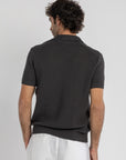 Charcoal Heavy Knit Polo