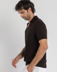 Brown Heavy Knit Polo