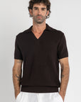 Brown Heavy Knit Polo