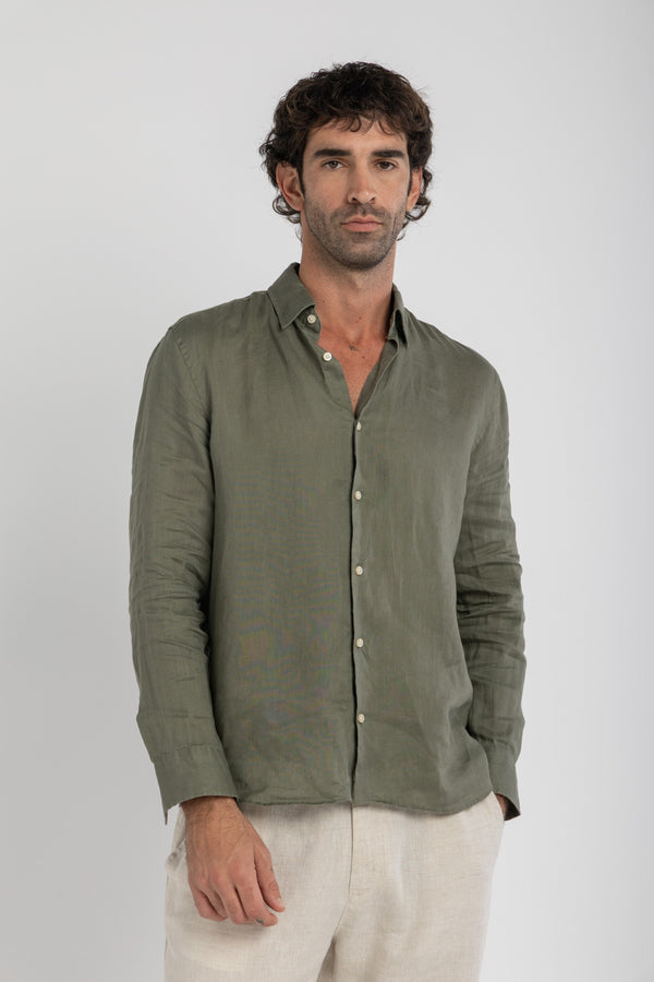 Sage Green Linen Shirt
