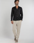 Men's Black Linen Shirt