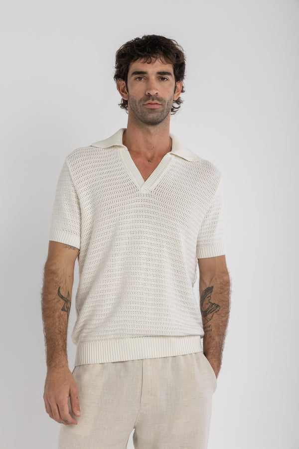 Off-White Heavy Knit Polo