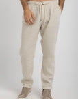 Men's Beige Linen Pants