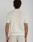 Off-White Crochet Knit Polo