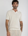 Off-White Crochet Knit Polo