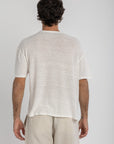 White Pure Linen T-Shirt