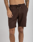 Dark Mocha Linen Shorts