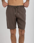 Dusty Taupe Linen Shorts