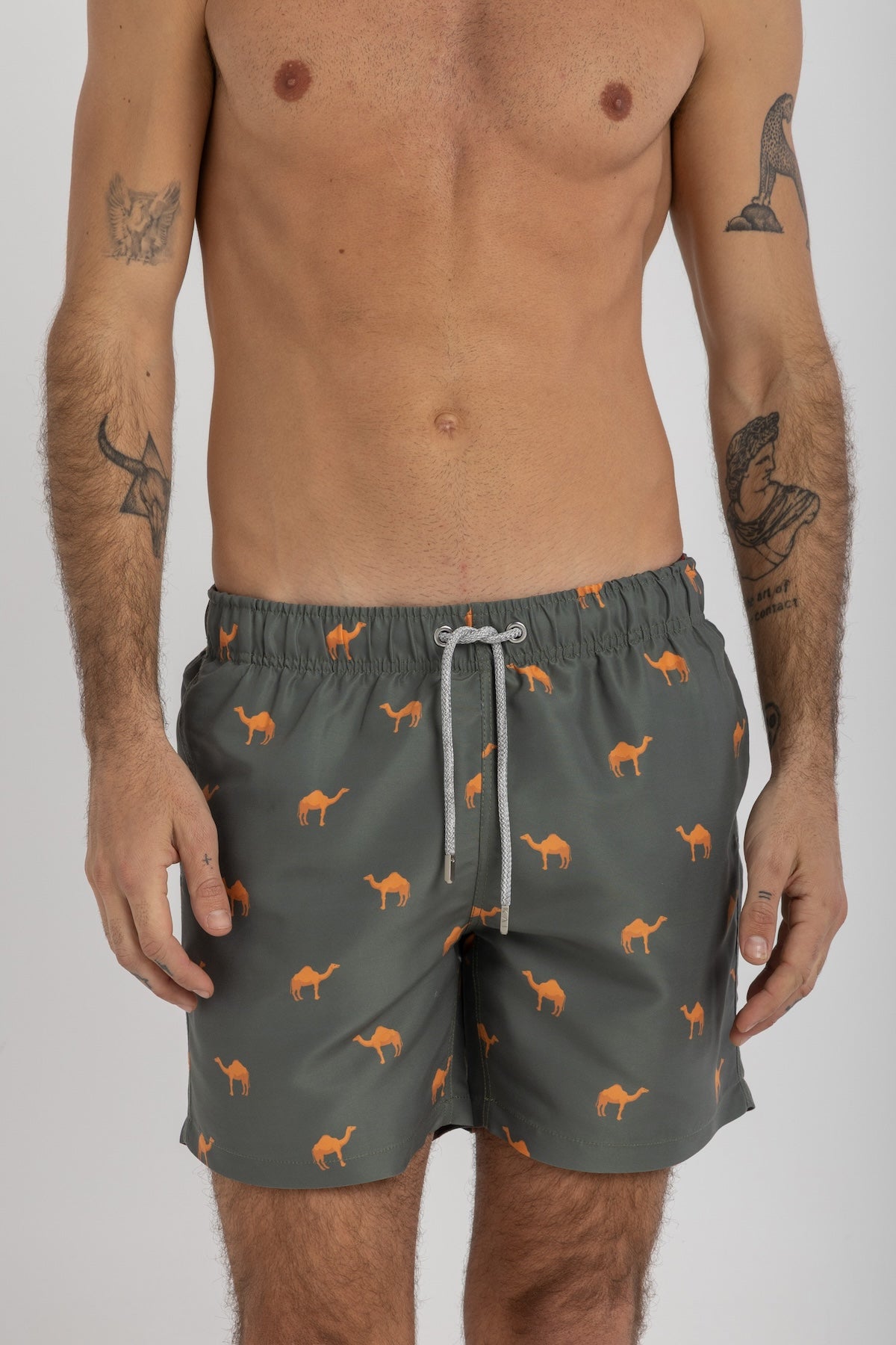 Olive Camels Swim Shorts