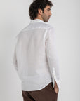 Men's White Linen Shirt