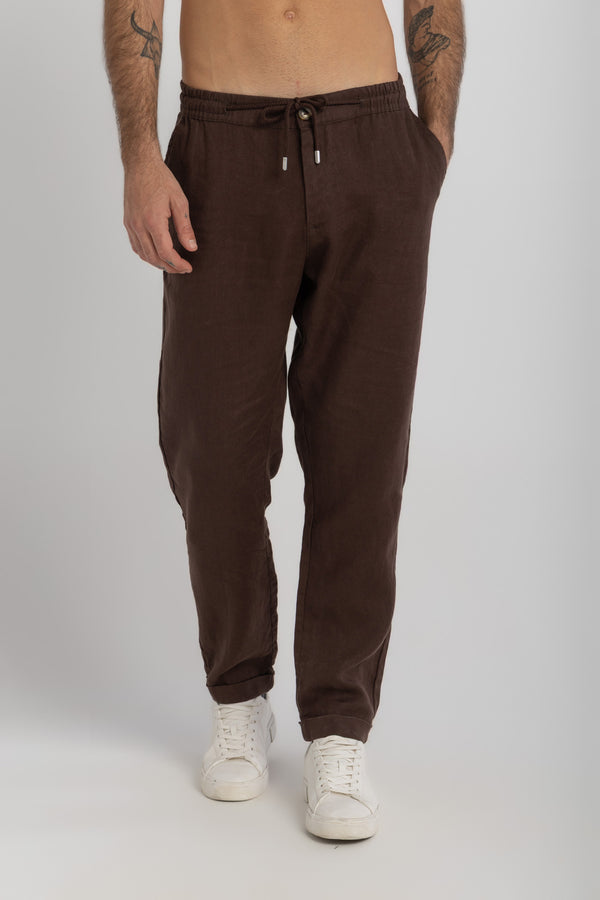 Dark Mocha Linen Pants