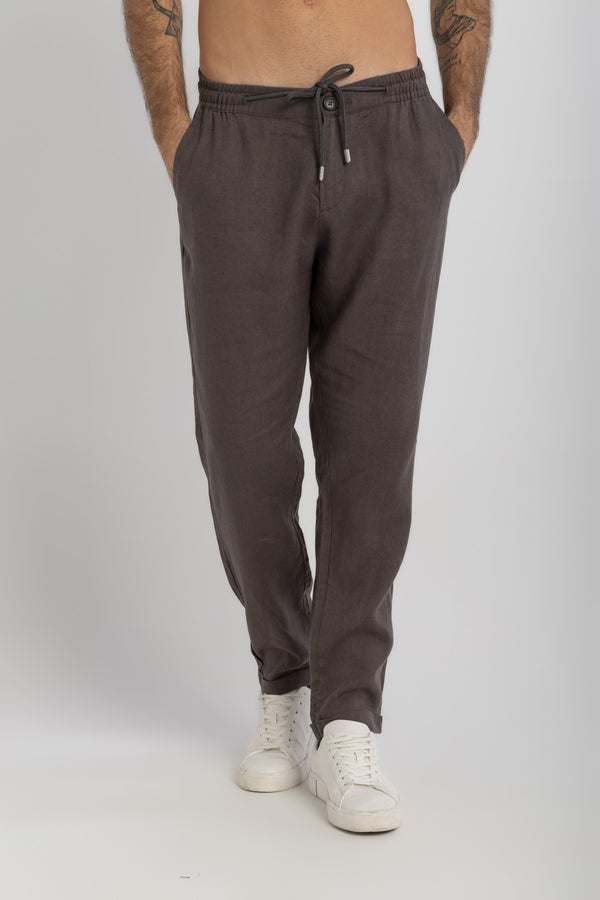 Midnight Grey Linen Pants