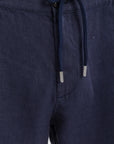 Men's Navy Linen  Pants