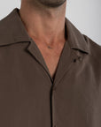 Taupe Tencel Long Sleeve Shirt