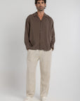Taupe Tencel Long Sleeve Shirt