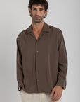 Taupe Tencel Long Sleeve Shirt