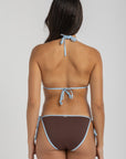Mocha Zaria Bikini Top
