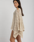 Women's Off-White Crochet Poncho