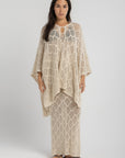 Women's Off-White Crochet Poncho