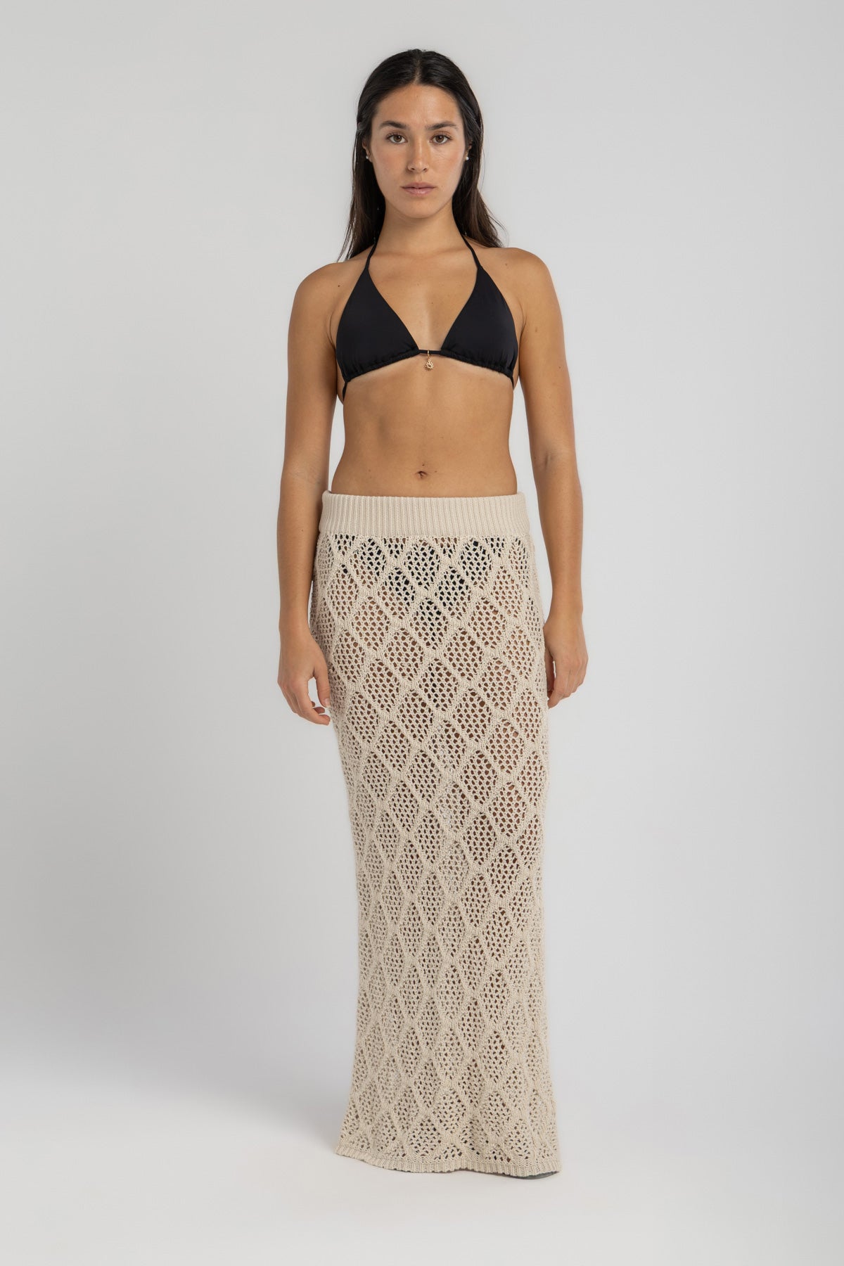 Women's Off-White Crochet Skirt
