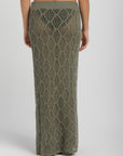 Women's Olive Crochet Skirt