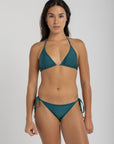 Teal Iris Bikini Top